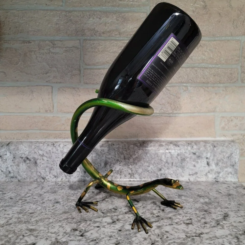 Vintage Lizard Wine Bottle Stand - Picture 2 of 5